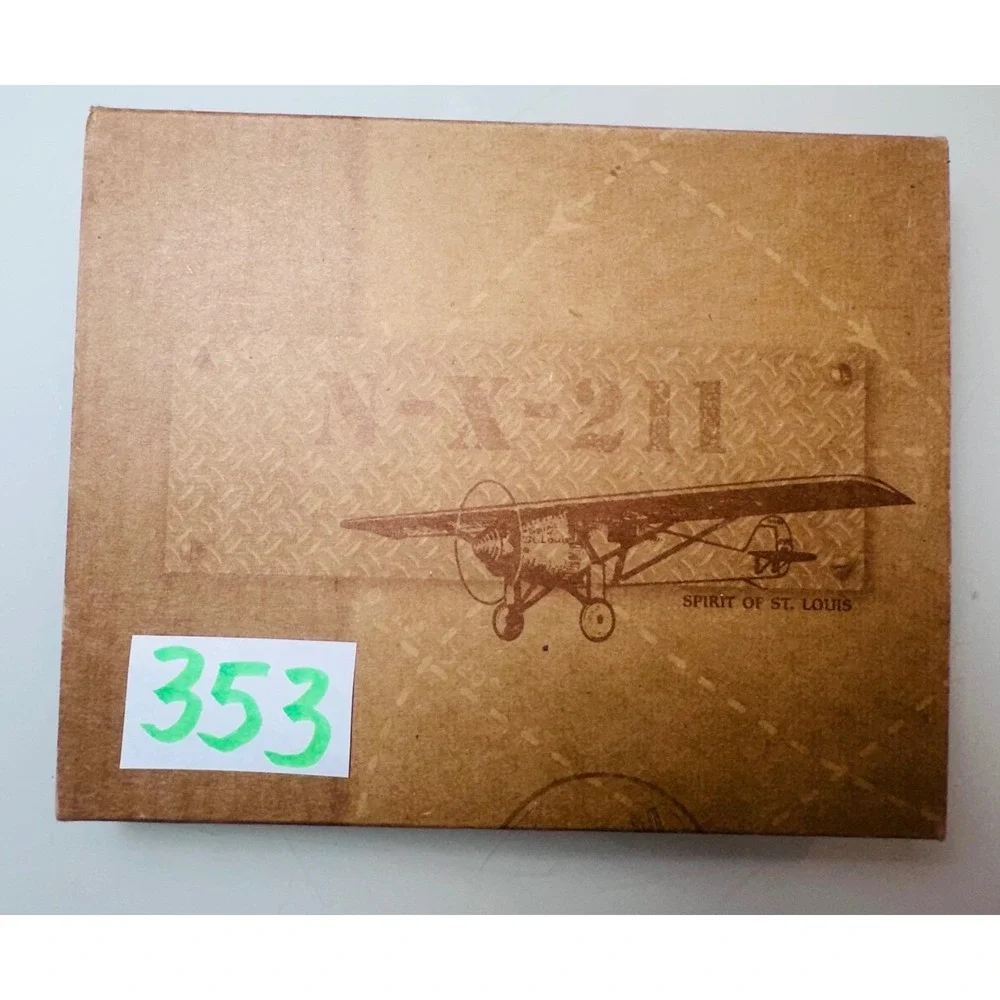 Spirit of St. Louis Brown Leather Travel Wallet Aviation N-X-211 World Fuel NIB
